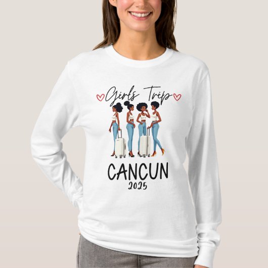 カンクン メキシコ 女性の週末 夏の休暇 2025 Tシャツ (正面)