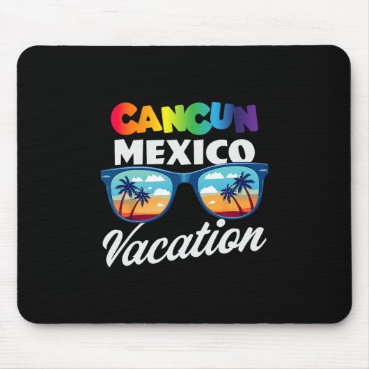 カンクン メキシコ 旅行 ビーチ リゾート マウスパッド (正面)