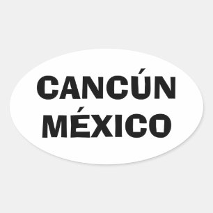 カンクン、メキシコ 楕円形シール