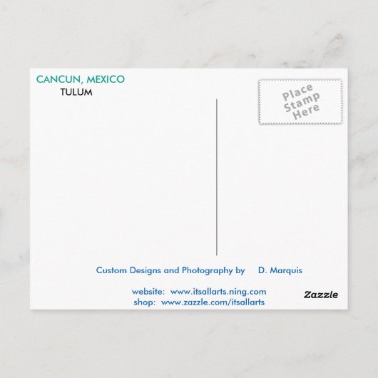 カンクン#12葉書 ポストカード (裏面)