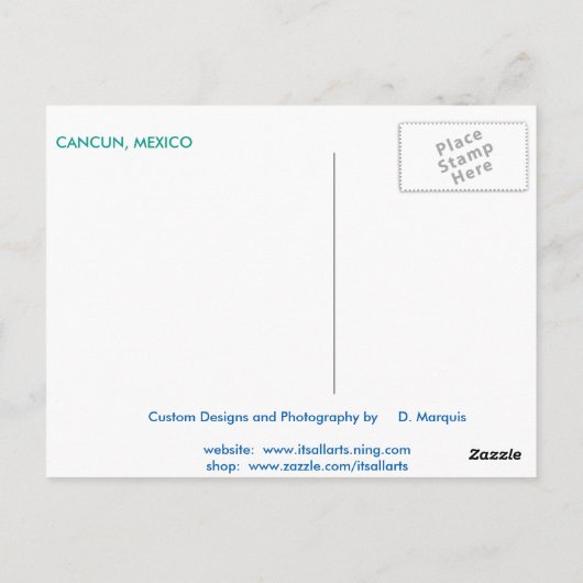 カンクン#16葉書 ポストカード (裏面)