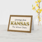 カンザスからの挨拶 カード (黄色い花)
