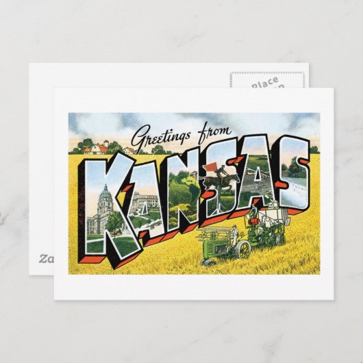 カンザスからの挨拶 ポストカード (正面/裏面)