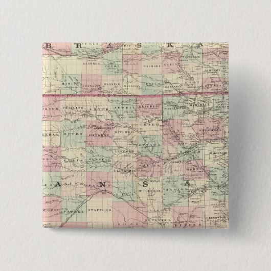 カンザスとネブラスカ 缶バッジ (正面)