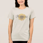 カンザスのひまわり トライブレンドTシャツ (正面)