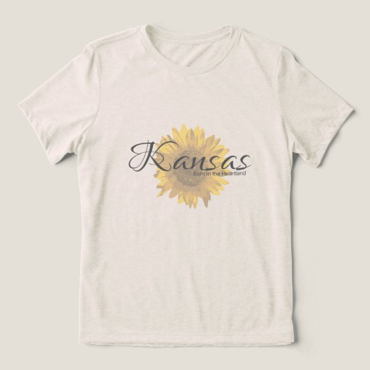 カンザスのひまわり トライブレンドTシャツ (デザイン正面)