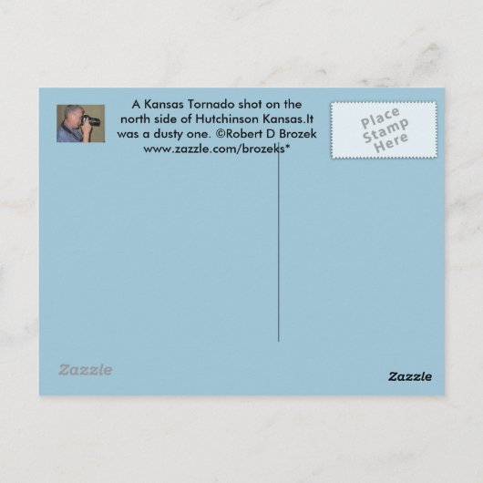 カンザスのトルネード郵便はがき ポストカード (裏面)