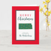 カンザスのメリークリスマス カード (黄色い花)