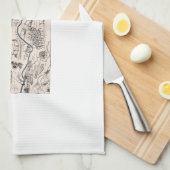 カンザスのヴィンテージの写真の地図 キッチンタオル (四つ折り)