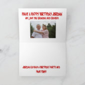 カンザスの国牛のバースデー・カード サンキューカード (内部)