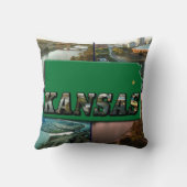 カンザスの地図と写真 クッション (裏面)