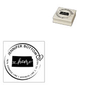 カンザスの地図のロゴ ラバースタンプ (押印)