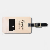 カンザスの地図ラゲージタグ、ウェディングパーティーへようこそ ラゲッジタグ (正面横)