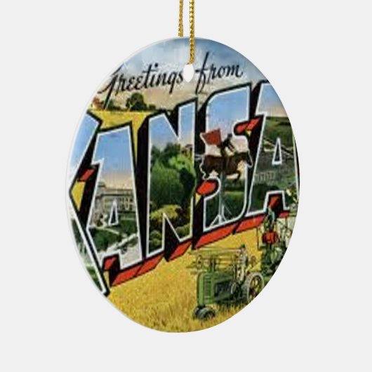 カンザスの挨拶 セラミックオーナメント (右)