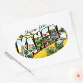 カンザスの挨拶 楕円形シール (封筒)