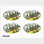 カンザスの挨拶 楕円形シール (シート)