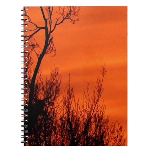 カンザスの美しいオレンジ色の日の出 ノートブック (正面)