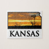 カンザスの農場の風車 ジグソーパズル (横)