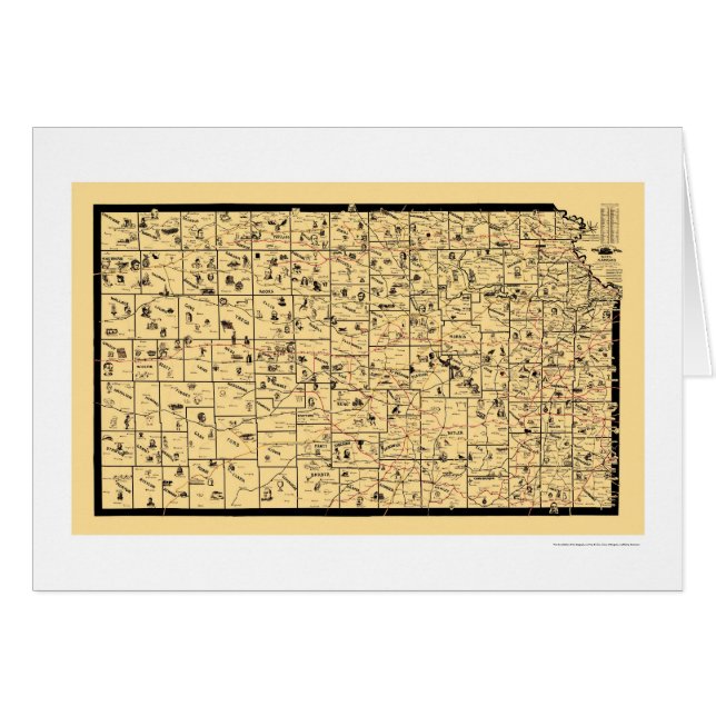 カンザスの鉄道地図1897年 (正面横)