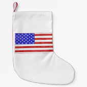 カンザスは米国旗を形づけました スモールクリスマスストッキング (正面)