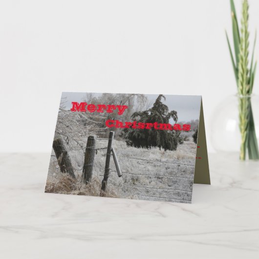 カンザスアイシーフェンスクリスマスグリーティングカード シーズンカード (正面)