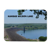 カンザスウィルソン湖ダムスクエアマグネット マグネット (横)