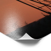 カンザスウィンドミルサンセットシルエットフォトポスター。 フォトプリント            (角)