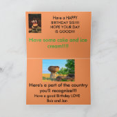 カンザスウィンドミルサンセット誕生日カード カード (内部)