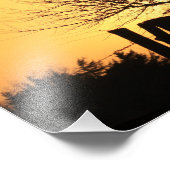 カンザスウィンドミルシルエットサンセットと雲の写真 フォトプリント            (角)