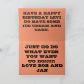 カンザスオレンジサンセットグリーティングカード カード (内部)