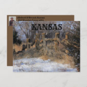 カンザスオールドウッドフェンスのポストカード ポストカード (正面/裏面)