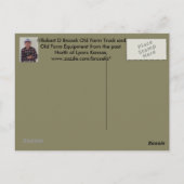 カンザスオールドファーム機器ポストカード ポストカード (裏面)