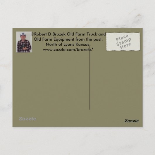 カンザスオールドファーム機器ポストカード ポストカード (裏面)