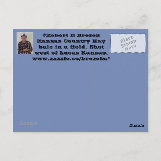 カンザスカントリー干しベールのフィールドのポストカード ポストカード (裏面)