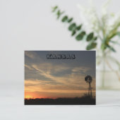 カンザスサンセットと雲のポストカード ポストカード (スタンド正面)