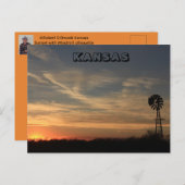 カンザスサンセットと雲のポストカード ポストカード (正面/裏面)