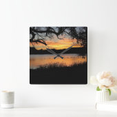 カンザスサンセットアットレイクスコット州パーク スクエア壁時計 (ホーム)