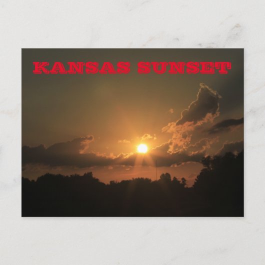 カンザスサンセットポストカード ポストカード (正面)