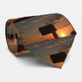 カンザスサンセットメールボックスシルエットネックタイ ネクタイ (ロール)