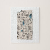 カンザスシェイプ寒山ヴィンテージ写真の地図 ジグソーパズル (縦)