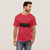 カンザスシティとスカイライン ホワイト オーバーサイズ Tシャツ (正面フル)