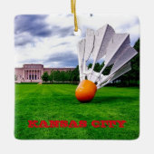 カンザスシティのカスタムな正方形のクリスマスのオーナメント セラミックオーナメント (正面)