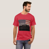 カンザスシティのスカイライン旗 Tシャツ (正面フル)
