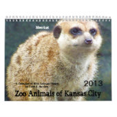 カンザスシティの動物園動物 カレンダー (カバー)