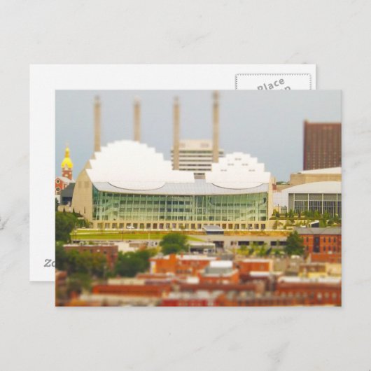 カンザスシティの市街地のチルトシフト・ミニチュア写真 ポストカード (正面/裏面)
