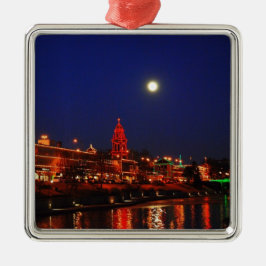 カンザスシティの広場のクリスマスの照明のオーナメント メタルオーナメント