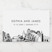 カンザスシティスカイラインミニ スパークリングワインラベル (シングルラベル)