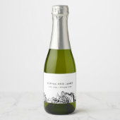 カンザスシティスカイラインミニ スパークリングワインラベル (正面)