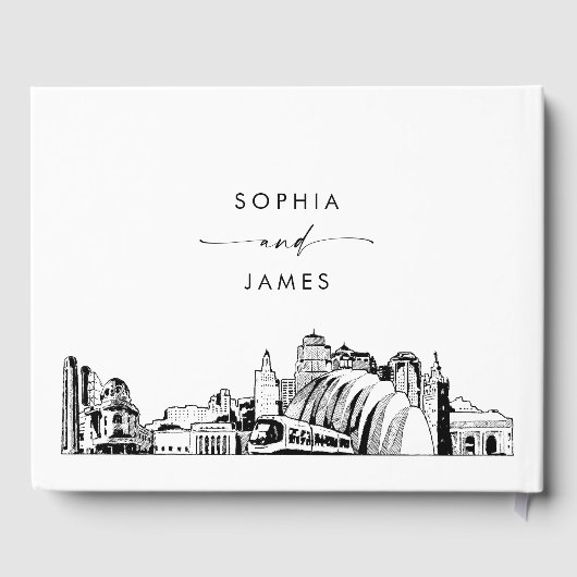 カンザスシティスカイライン結婚ズゲストブック ゲストブック (裏面)