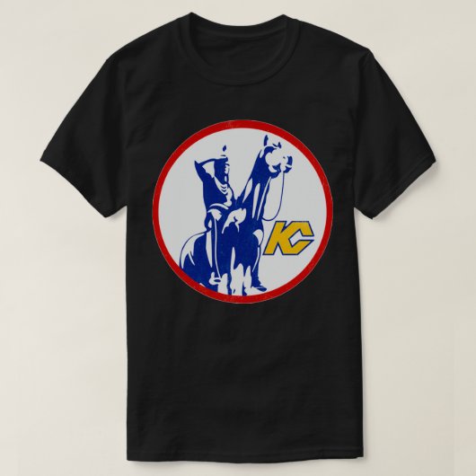 カンザスシティスカウトホッケー1974ヴィンテージロゴ Tシャツ (デザイン正面)
